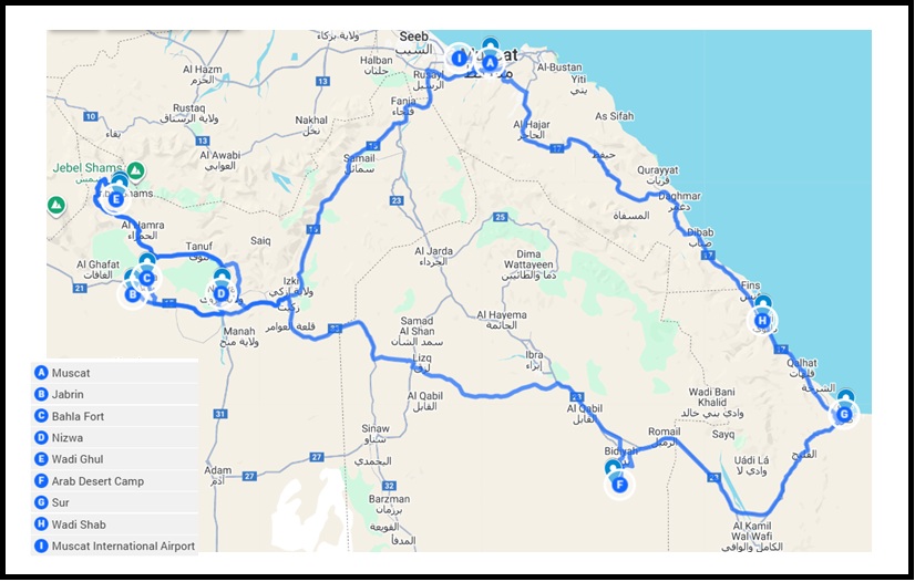Itinerario Oman